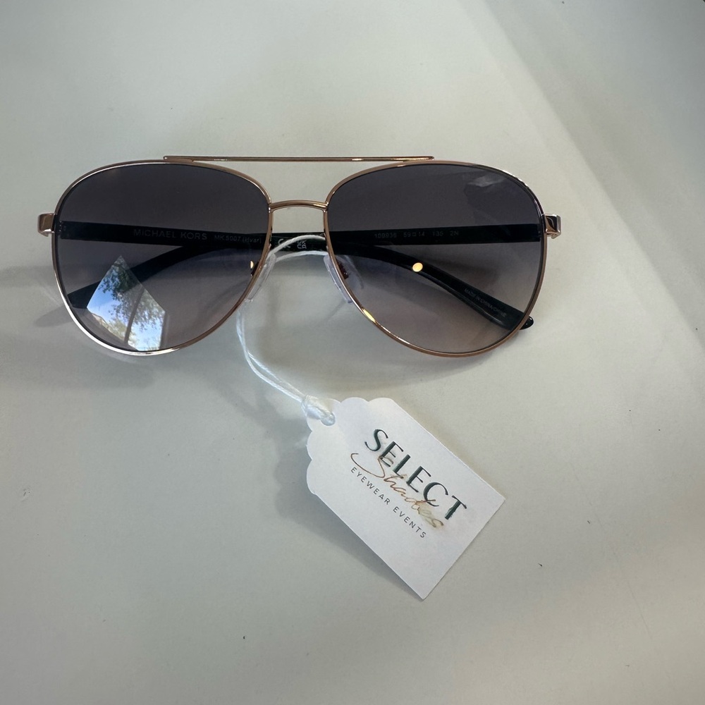 Michael Kors Gold and Black Sunglasses Sleek Design
